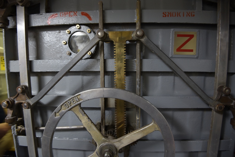 Interior spaces aboard the Battleship Wisconsin