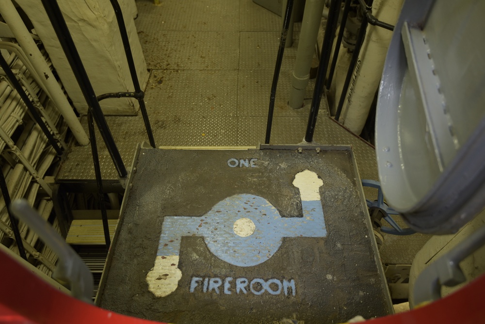 Engine room entrance aboard the Battleship Wisconsin