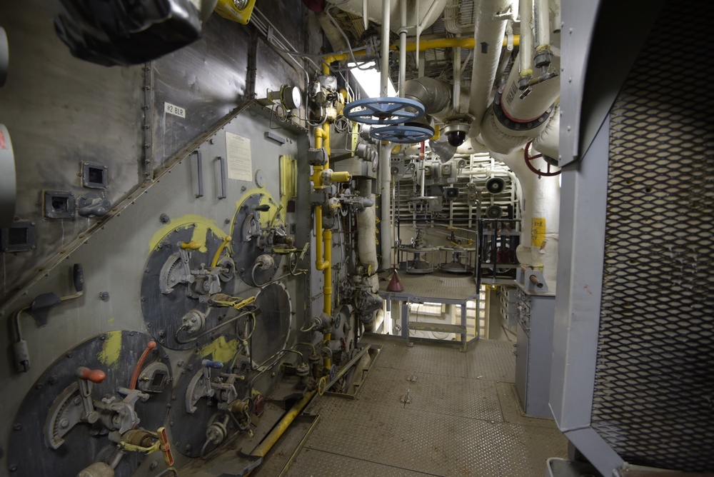 Boiler room space aboard the Battleship Wisconsin