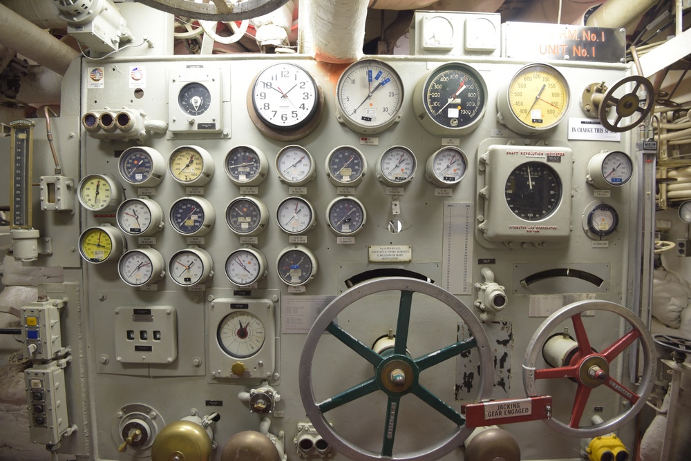 Engine room spaces aboard the Battleship Wisconsin