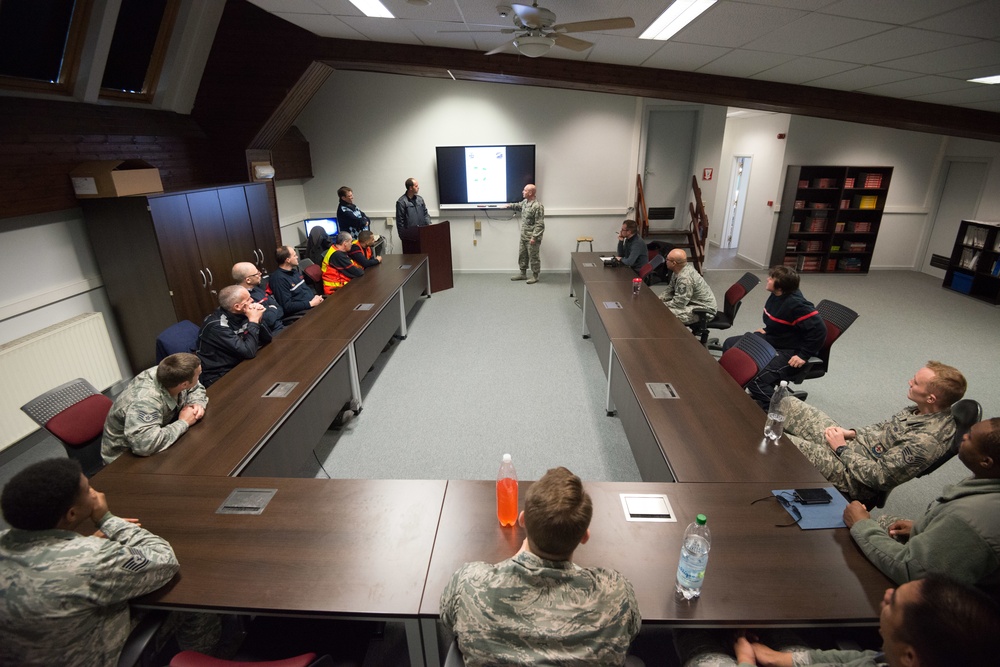 424th ABS Fire Department invites Belgian Firefighters for C-130 Training