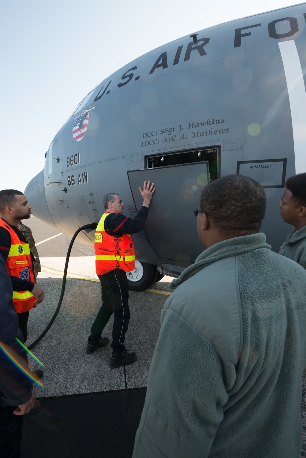 424th ABS Fire Department invites Belgian Firefighters for C-130 Training