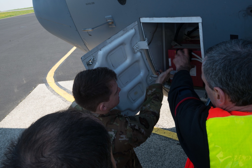 424th ABS Fire Department invites Belgian Firefighters for C-130 Training