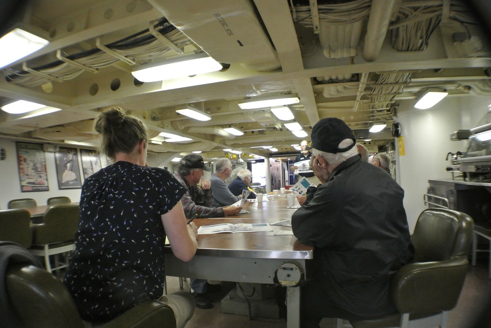 Wardroom aboard the Battleship Wisconsin