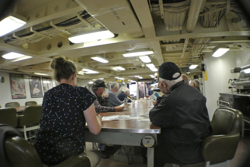 Wardroom aboard the Battleship Wisconsin