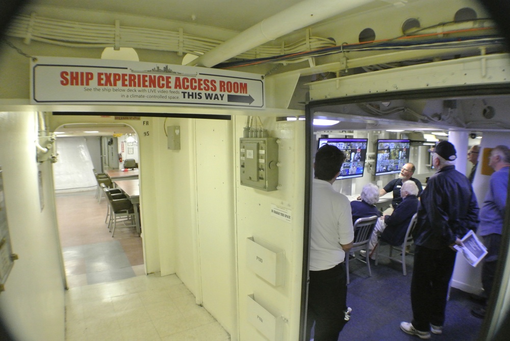 Remote viewing room aboard the Battleship Wisconsin