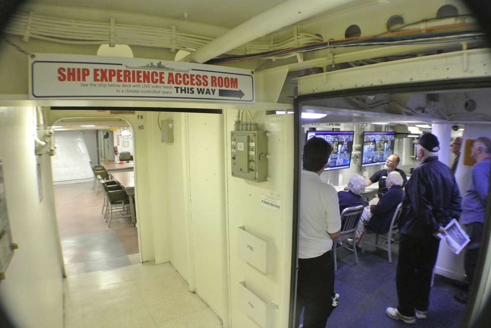 Remote viewing room aboard the Battleship Wisconsin