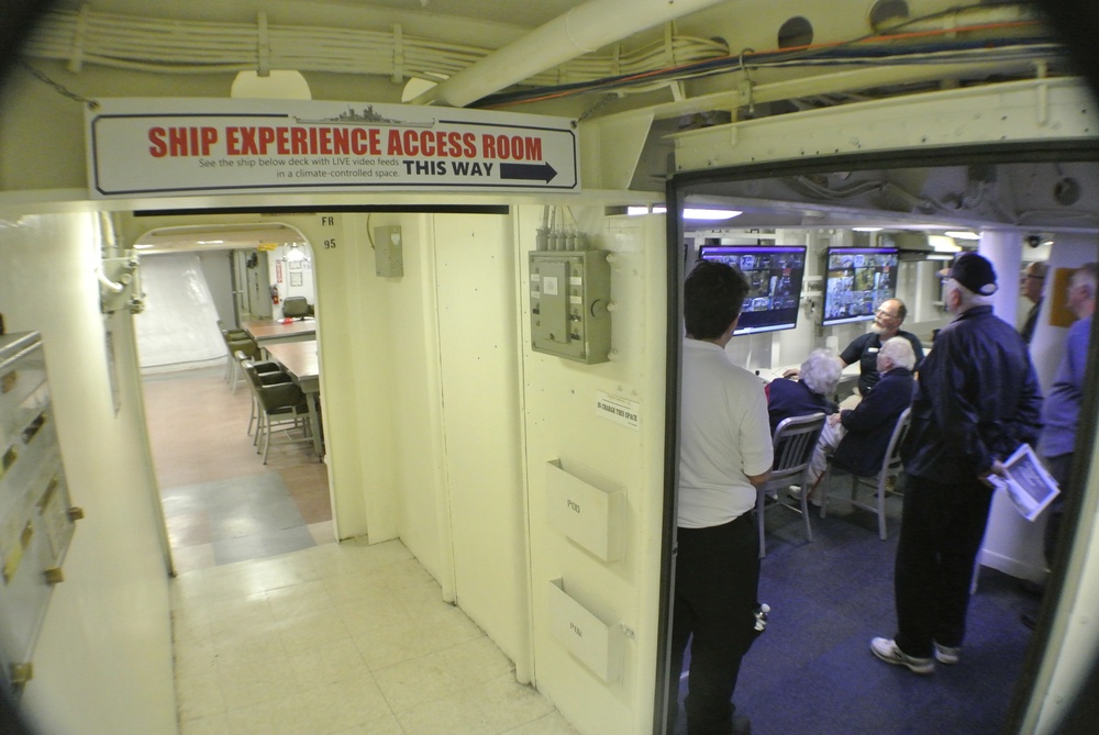 Remote viewing room aboard the Battleship Wisconsin