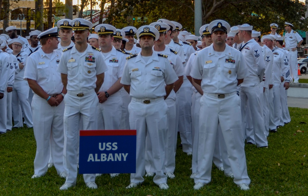 USS Albany Sailors Attend Fleet Week Port Everglades All Hands Welcoming Party
