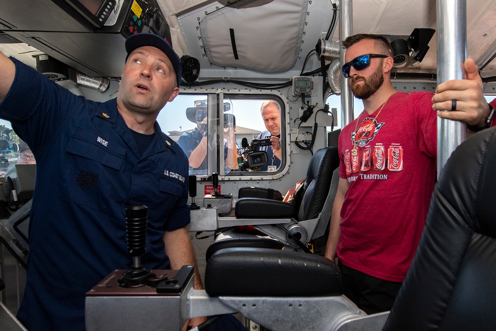 NASCAR Driver Austin Visits Coast Guard