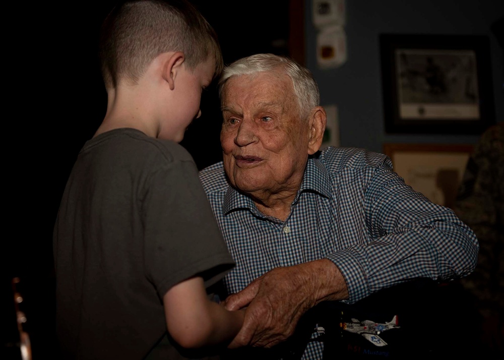 3-time ace, World War II, Vietnam War veteran visits Nellis