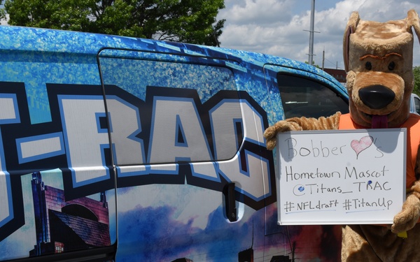 Bobber promotes water safety during NFL Draft