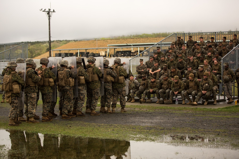 Marines with 3/12 conduct non-lethal weapons training during ARTP 19-1
