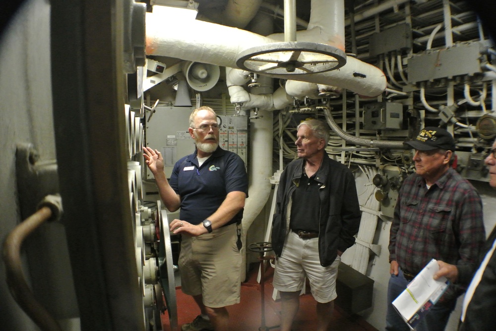 Engine room space aboard the Battleship Wisconsin