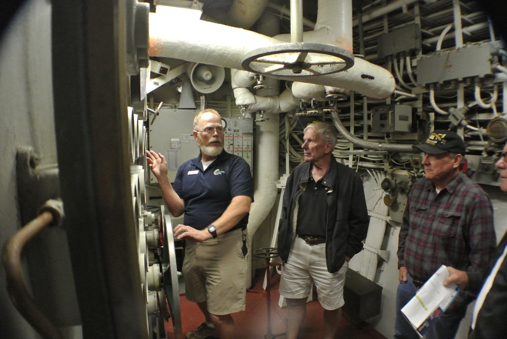 Engine room space aboard the Battleship Wisconsin