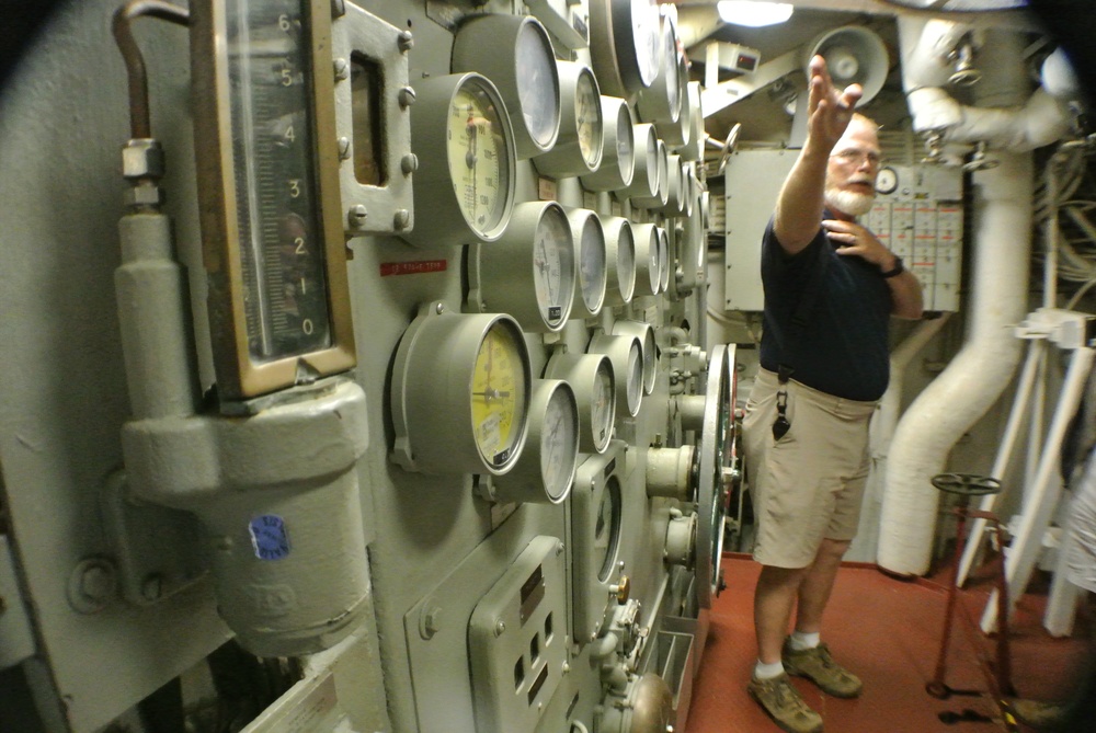 Engine room spaces aboard the Battleship Wisconsin