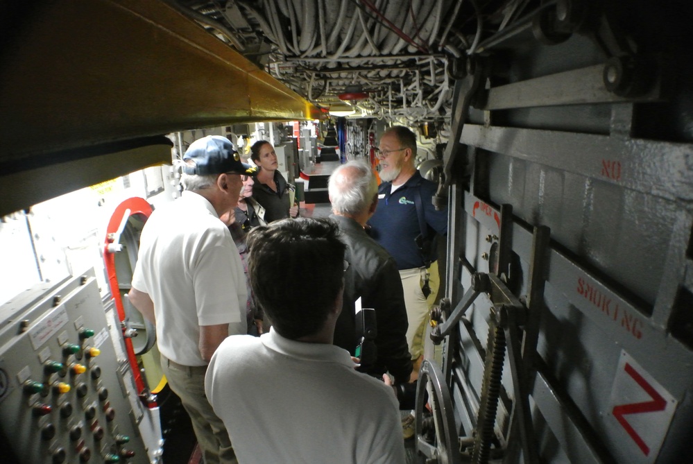 Broadway corridor aboard the Battleship Wisconsin