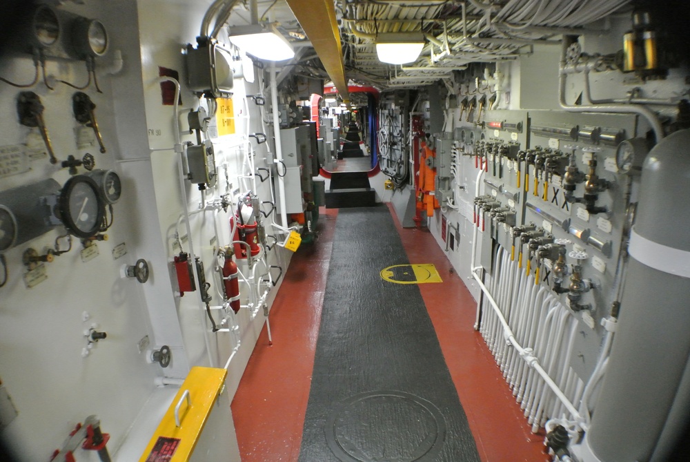 Broadway Corridor aboard Battleship Wisconsin