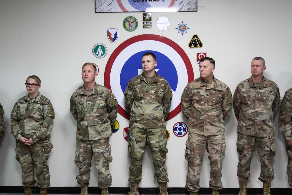 184th Sustainment Command's Combat Patch Ceremony