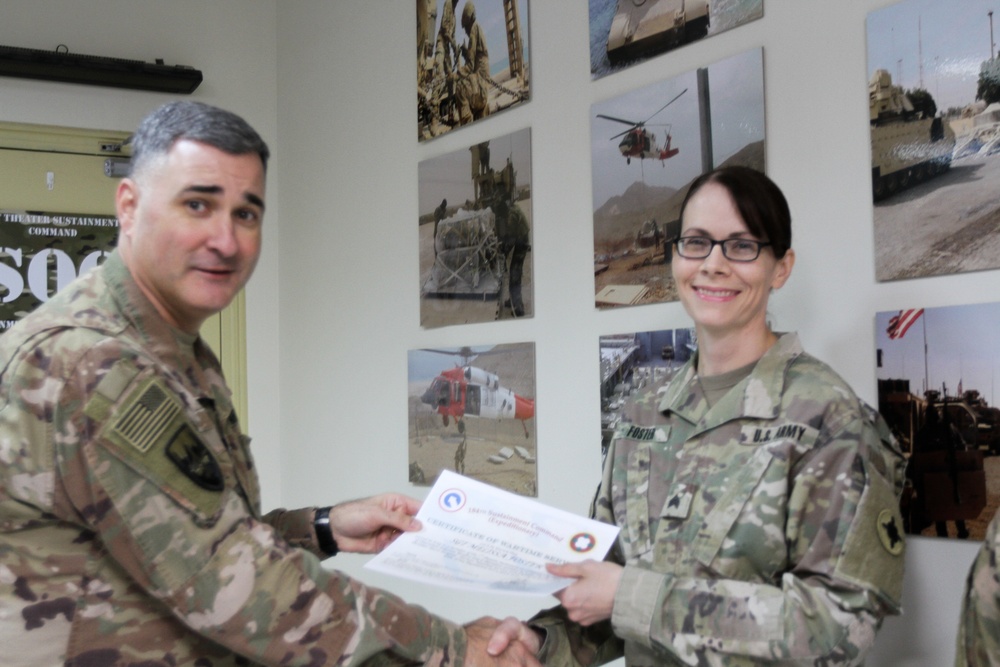 184th Sustainment Command’s Combat Patch Ceremony