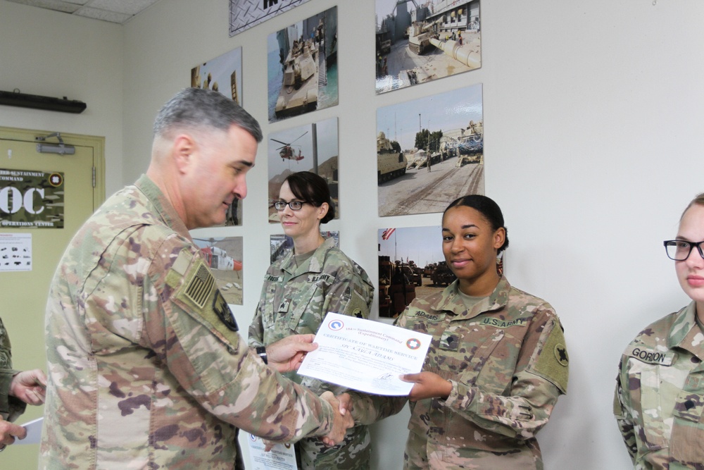 184th Sustainment Command’s Combat Patch Ceremony