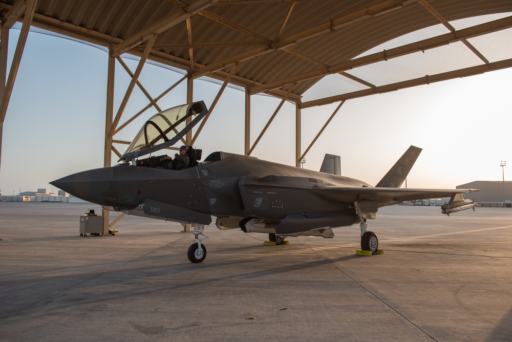 U.S. Air Force's F-35A performs first sortie during Middle East deployment