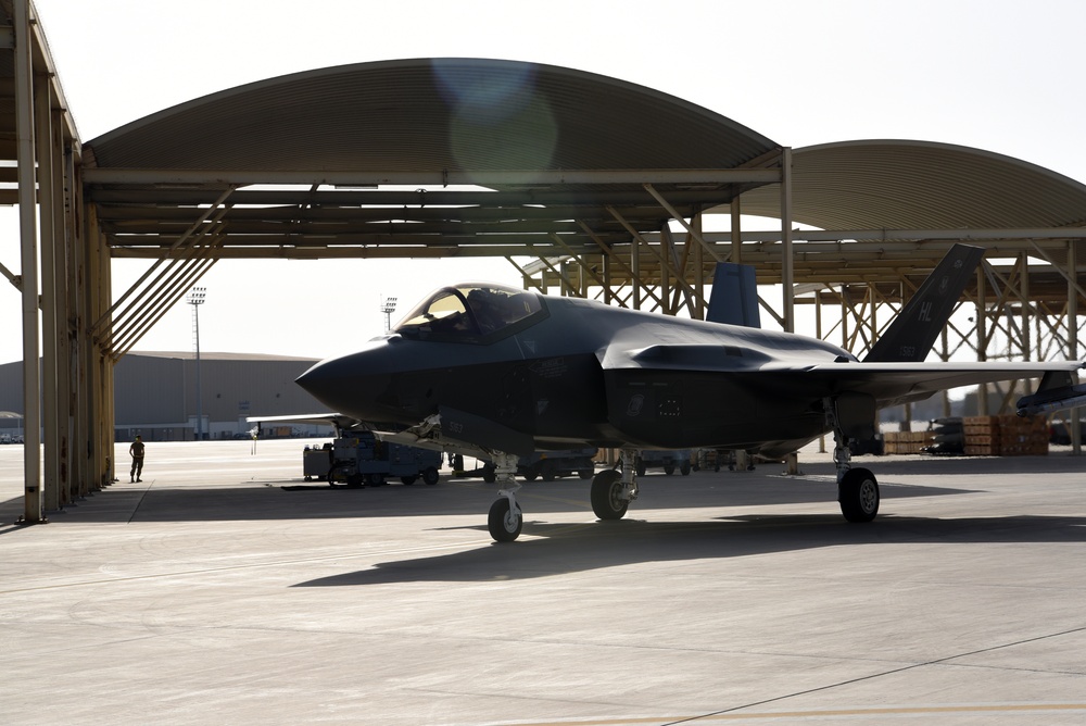 U.S. Air Force's F-35A performs first sortie during Middle East deployment