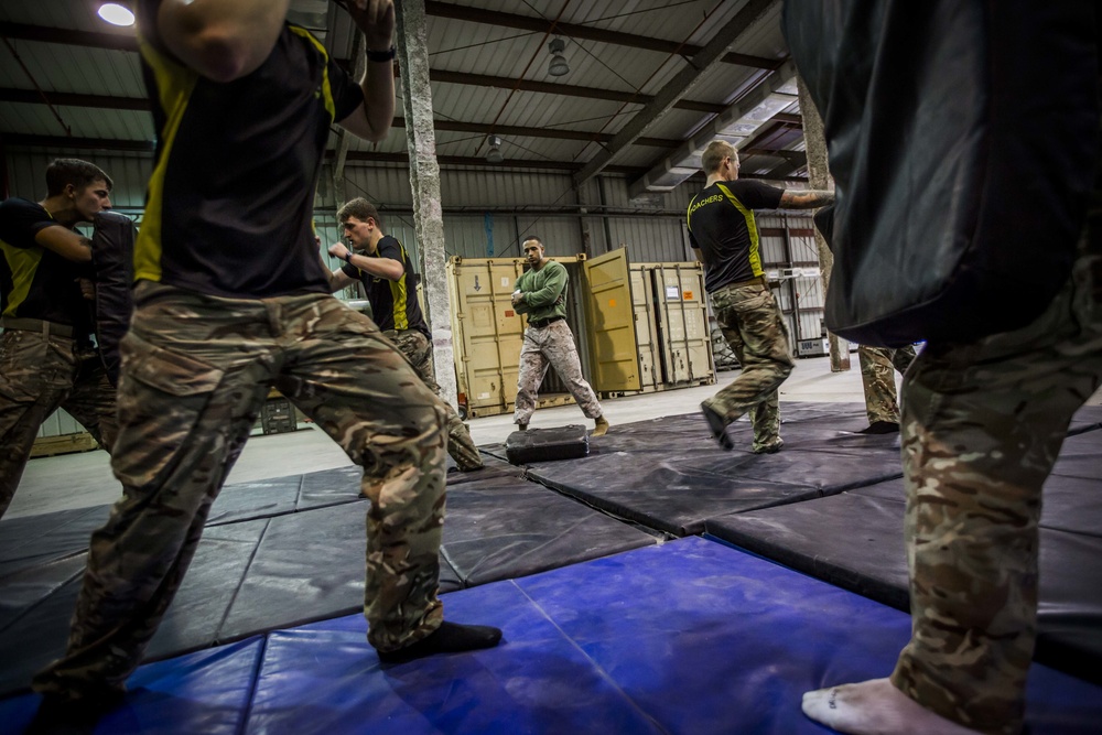 Introducing Soldiers from the British Army to the Marine Corps Martial Arts Program