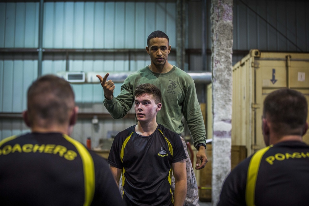 Introducing Soldiers from the British Army to the Marine Corps Martial Arts Program