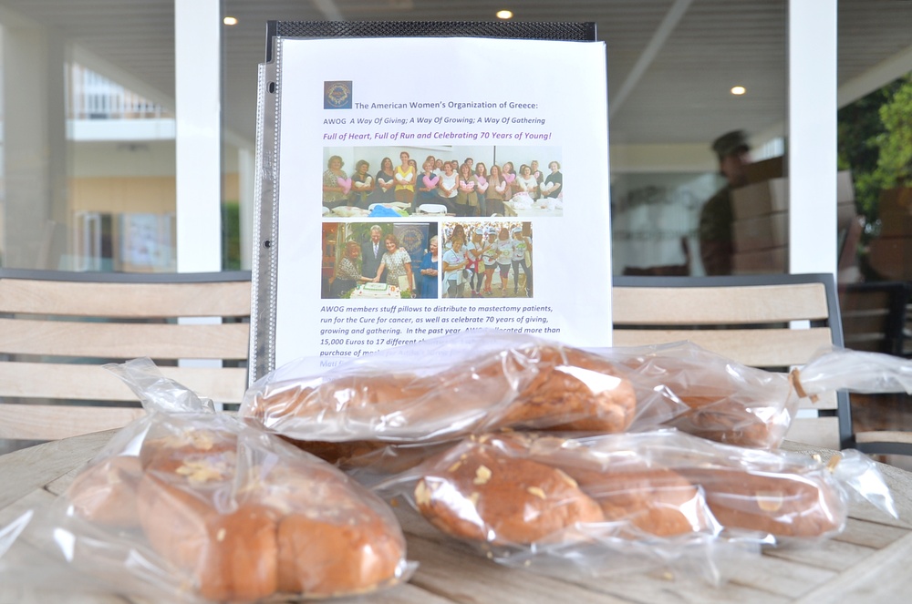 NSA Souda Bay Sailors Receive Greek Easter Bread