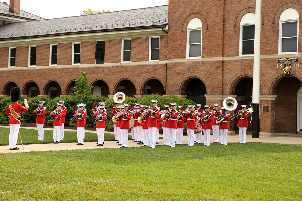 Barracks Marines conduct Full Honors Arrival Ceremony in honor of Commandant General Royal Marines