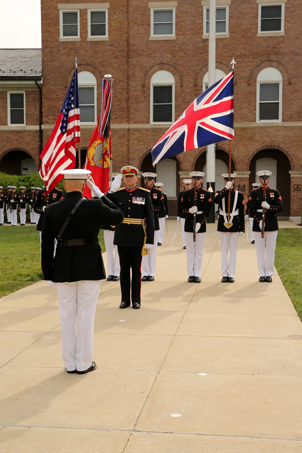 Barracks Marines conduct Full Honors Arrival Ceremony in honor of Commandant General Royal Marines