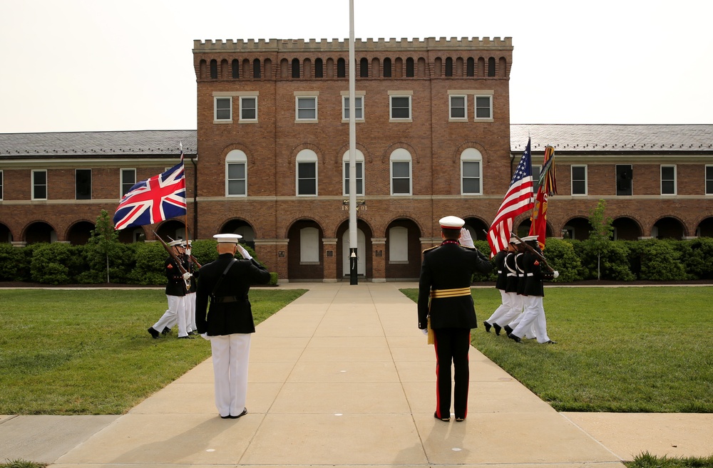 Barracks Marines conduct Full Honors Arrival Ceremony in honor of Commandant General Royal Marines