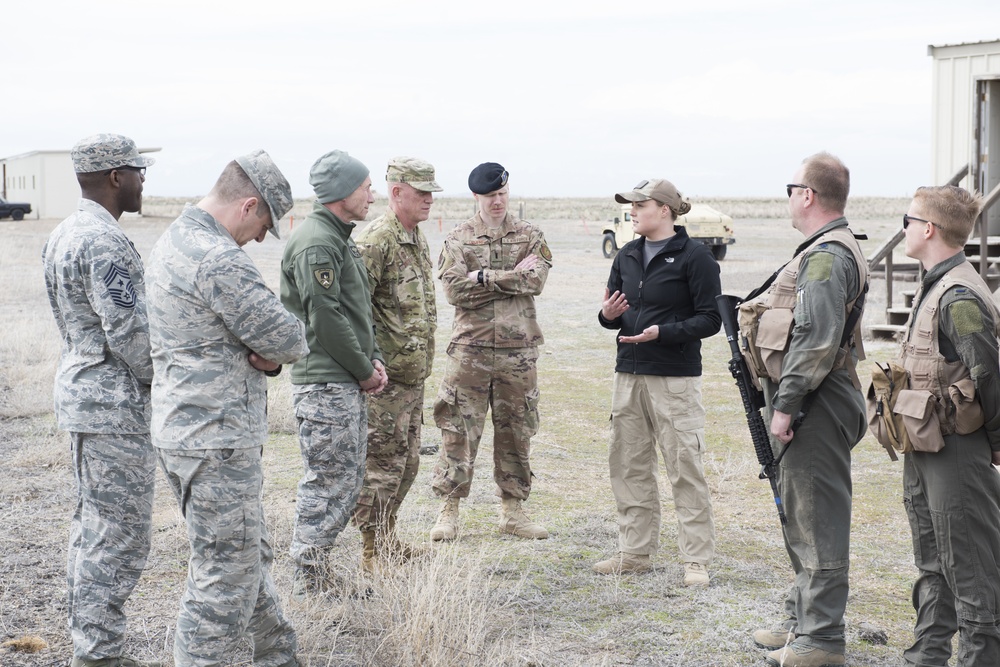 General Holmes visits Mountain Home Air Force Base