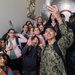 U.S. Sailors assigned to the John C. Stennis Carrier Strike Group (JCSCSG) volunteer at the Ensfignement Catholique Diocese De Marseille