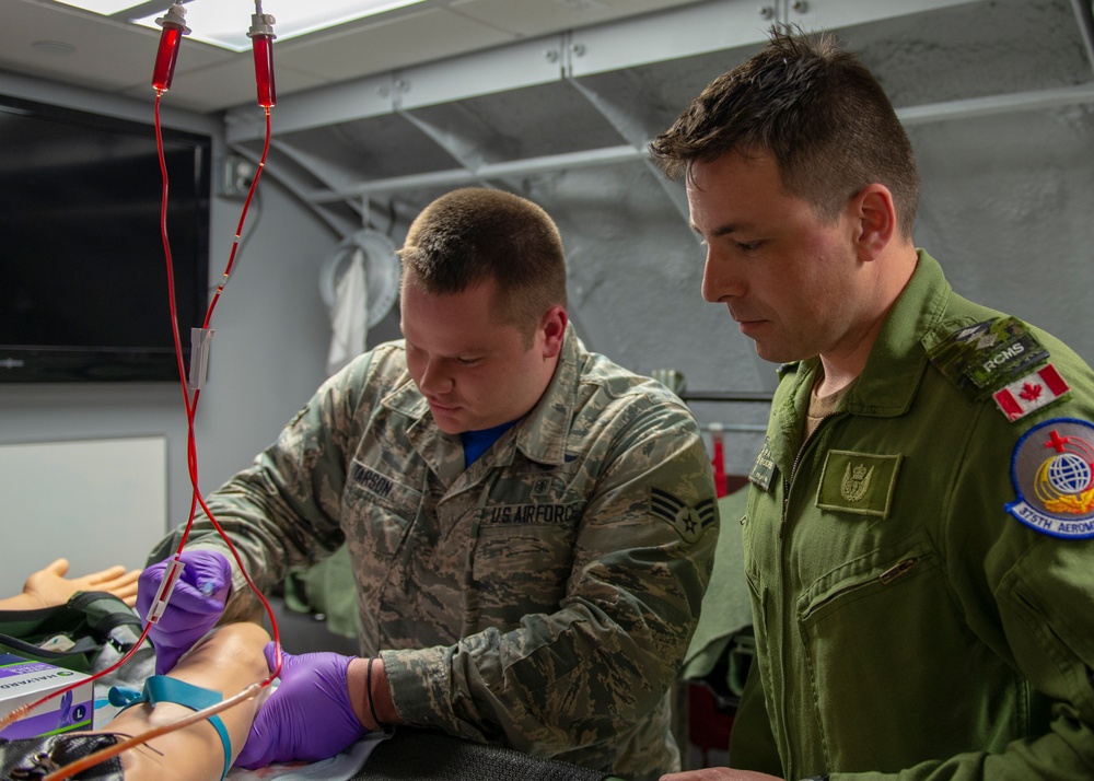 Canadian officer trains with U.S. aeromedical evacuation team