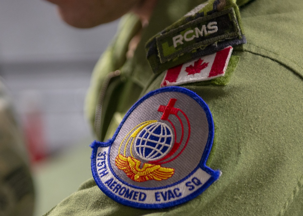 Canadian officer trains with U.S. aeromedical evacuation team