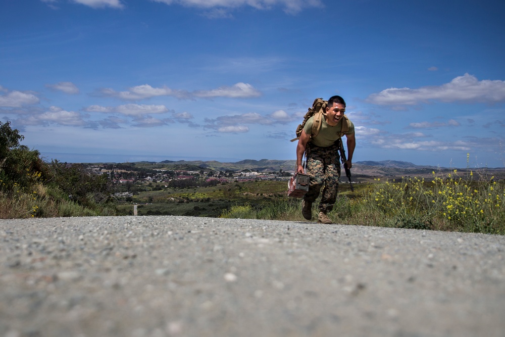 U.S. Marines compete in Commanding General's Cup Oscar Mike Hill Challenge