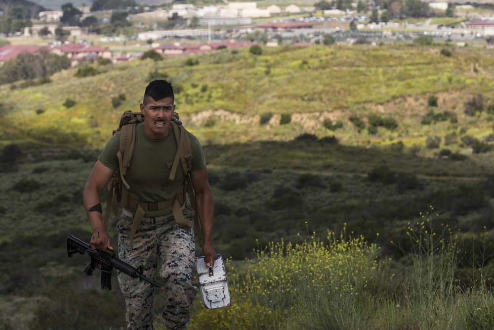 U.S. Marines compete in Commanding General's Cup Oscar Mike Hill Challenge