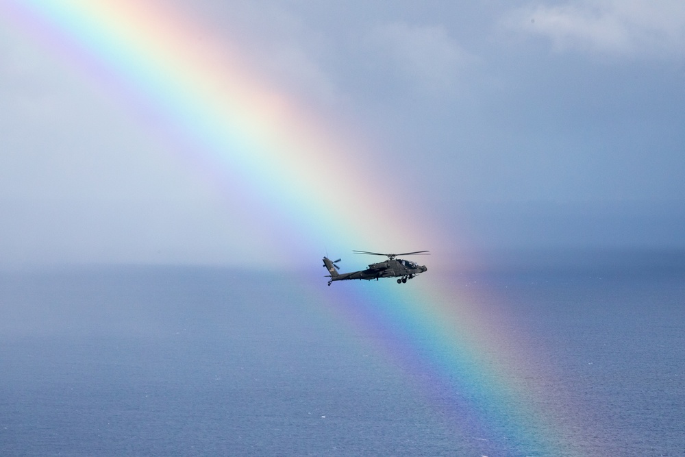 25th Combat Aviation Brigade flies over Oahu