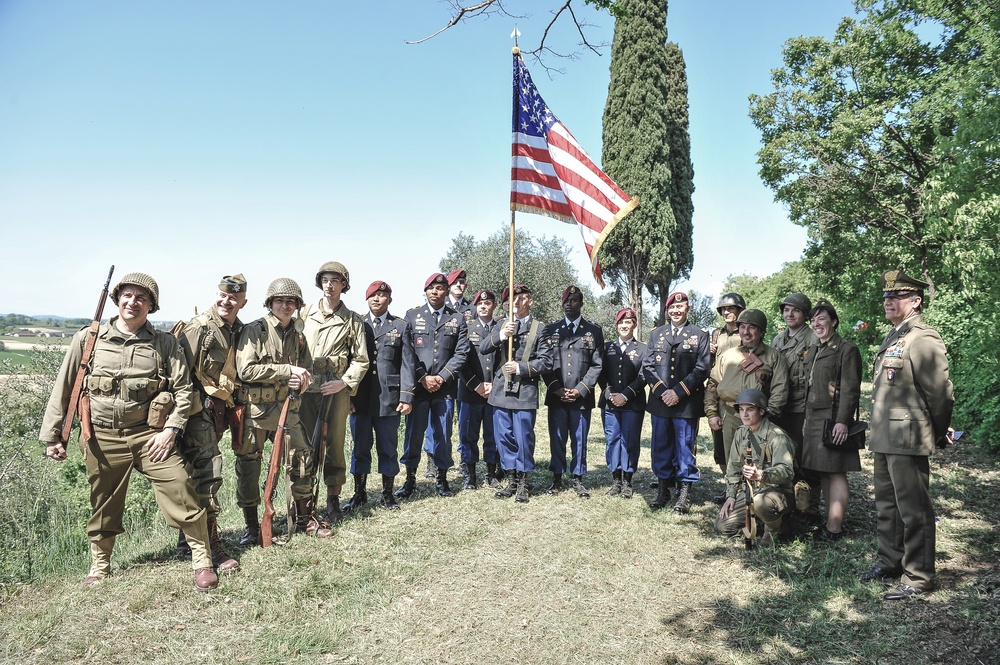 Sky Soldiers take a group photo