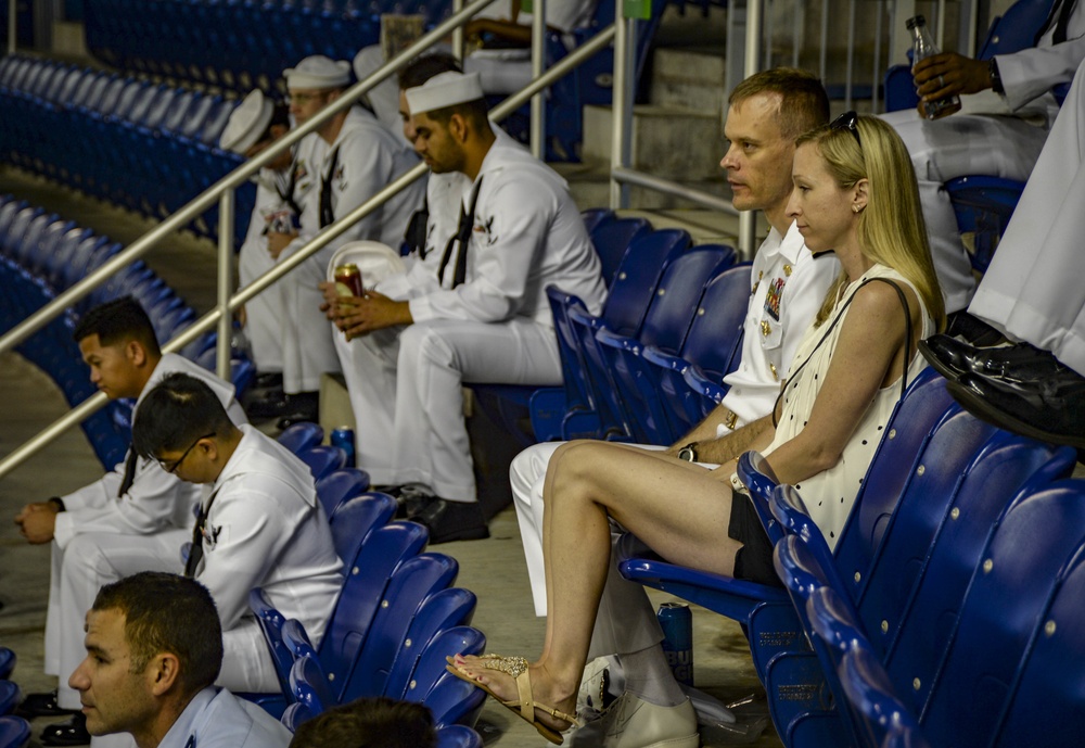 USS Albany (SSN 753) Sailors Attend Miami Marlins Baseball Game at Fleet Week Port Everglades 2019