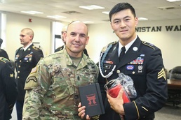 Sgt. Kim with Command Sgt. Maj. Pertuz