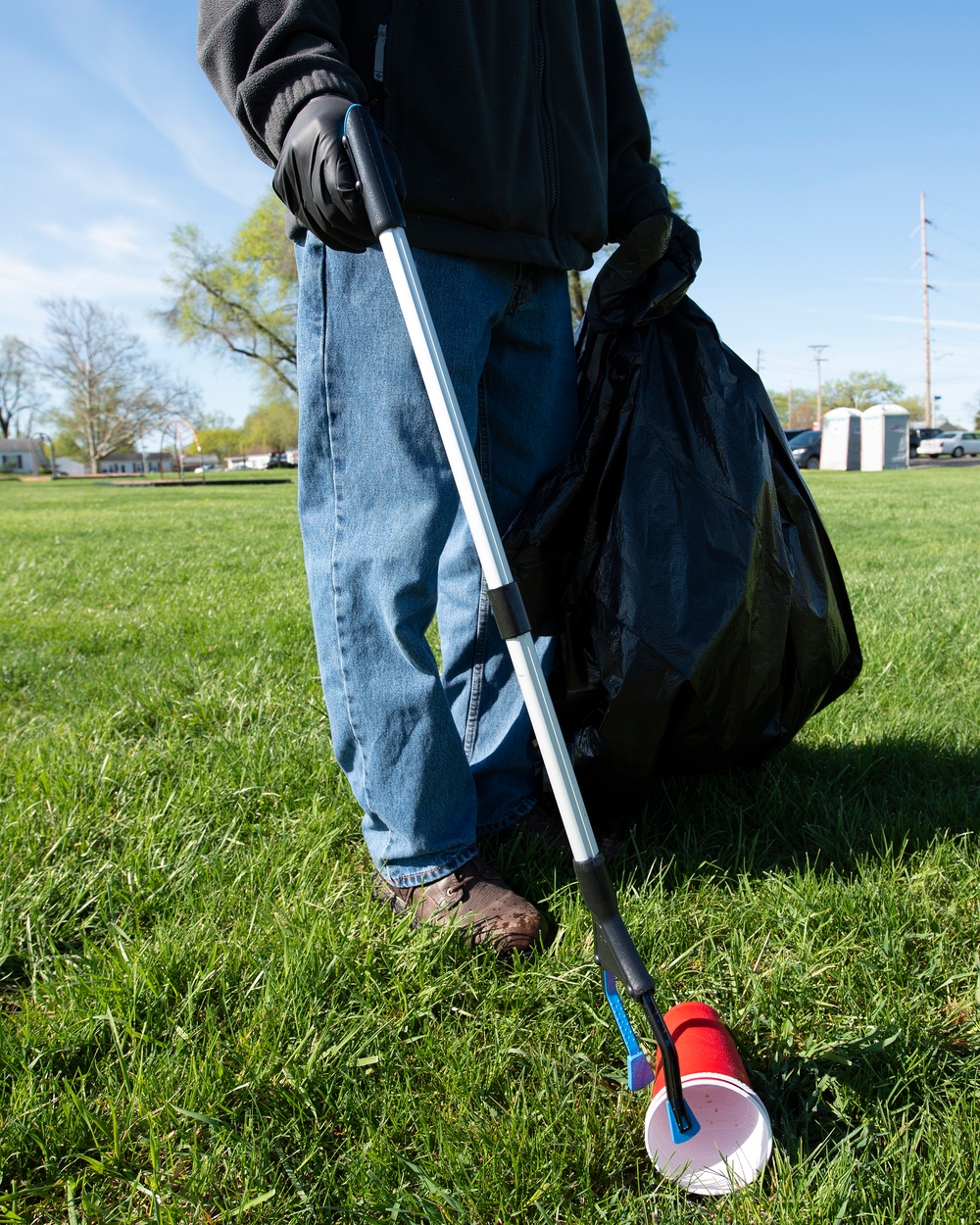 The 88th Civil Engineer Group environmental branch kick off Earth Day