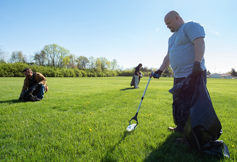 The 88th Civil Engineer Group environmental branch kick off Earth Day