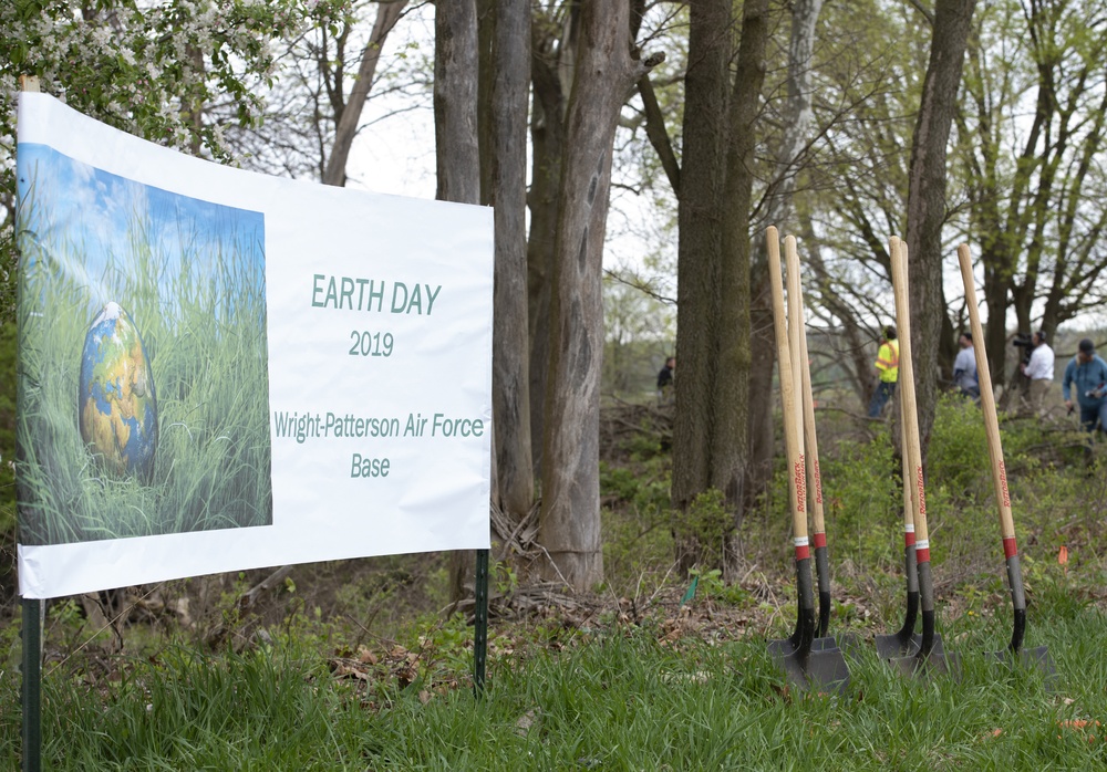 The 88th Civil Engineer Group environmental branch kick off Earth Day