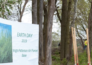 The 88th Civil Engineer Group environmental branch kick off Earth Day