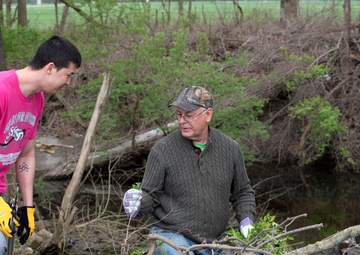 The 88th Civil Engineer Group environmental branch kick off Earth Day