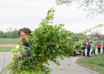 The 88th Civil Engineer Group environmental branch kick off Earth Day