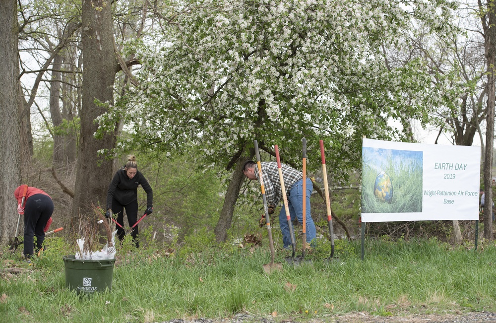 The 88th Civil Engineer Group environmental branch kick off Earth Day